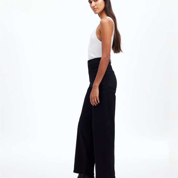 Madewell The Perfect Vintage Wideleg Jean. Black. Size 30. - Picture 3 of 15